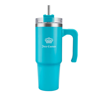 Glam Logo Stainless Steel Water Bottle - Teal - Juicy Couture