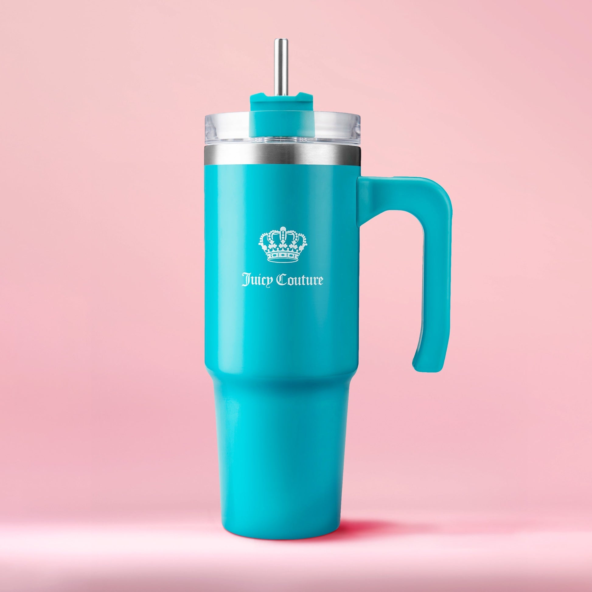 Glam Logo Stainless Steel Water Bottle - Teal - Juicy Couture