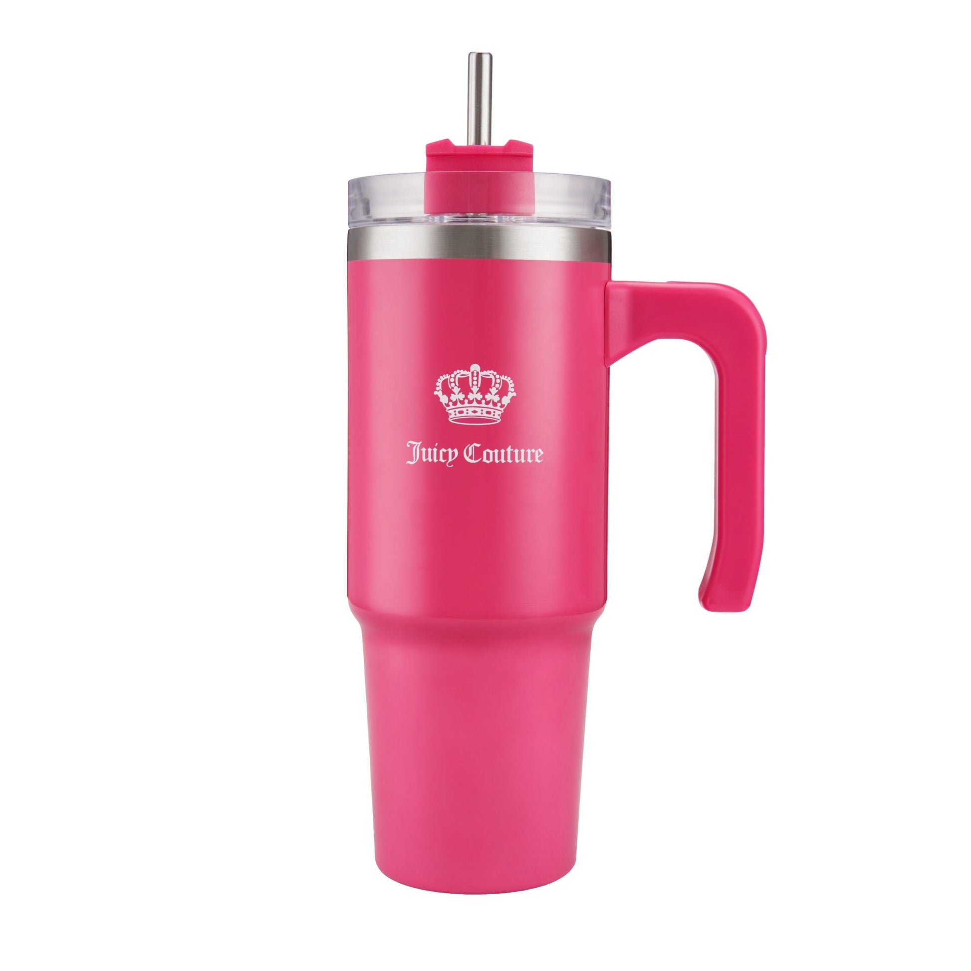 Glam Logo Stainless Steel Water Bottle - Hot Pink - Juicy Couture