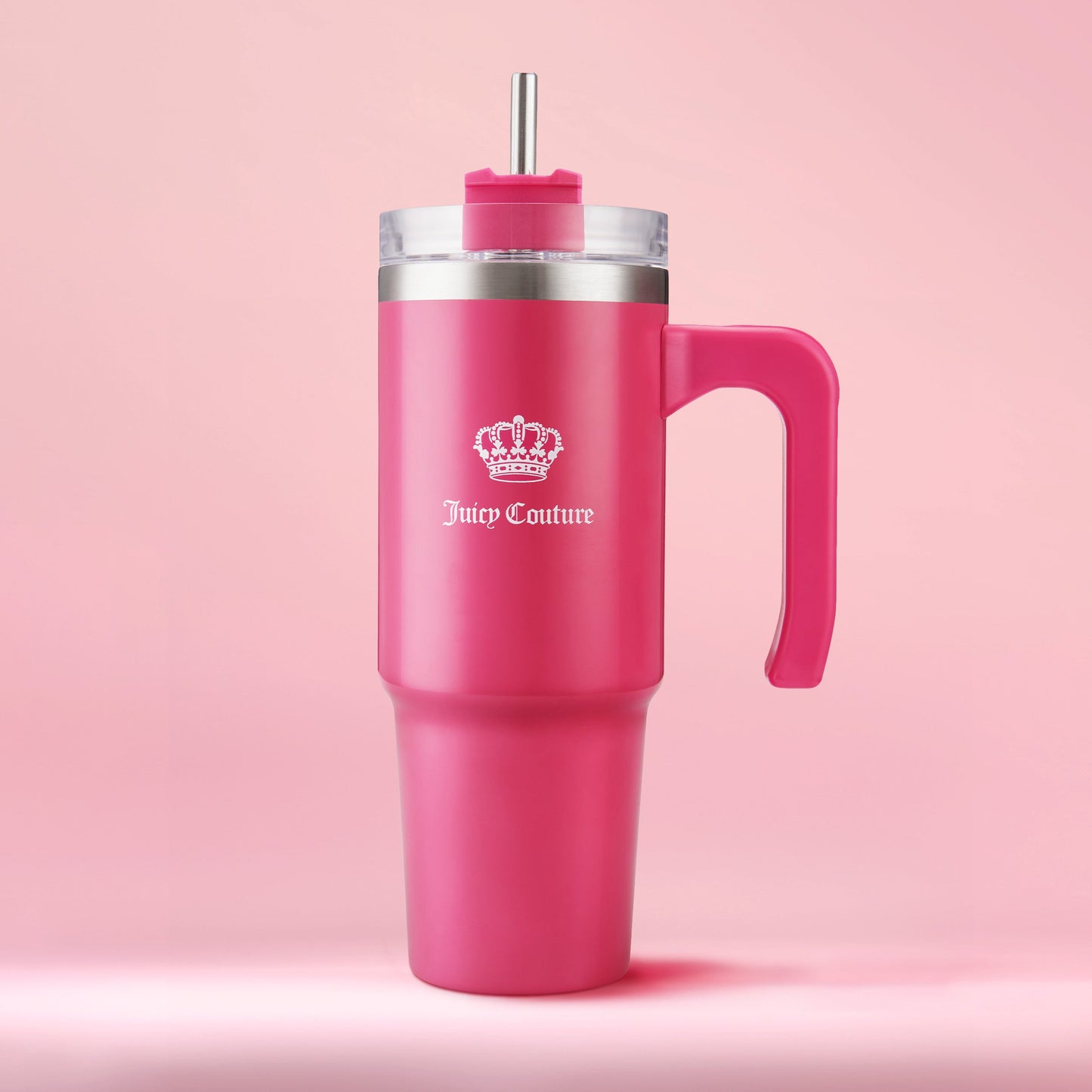 Glam Logo Stainless Steel Water Bottle - Hot Pink - Juicy Couture