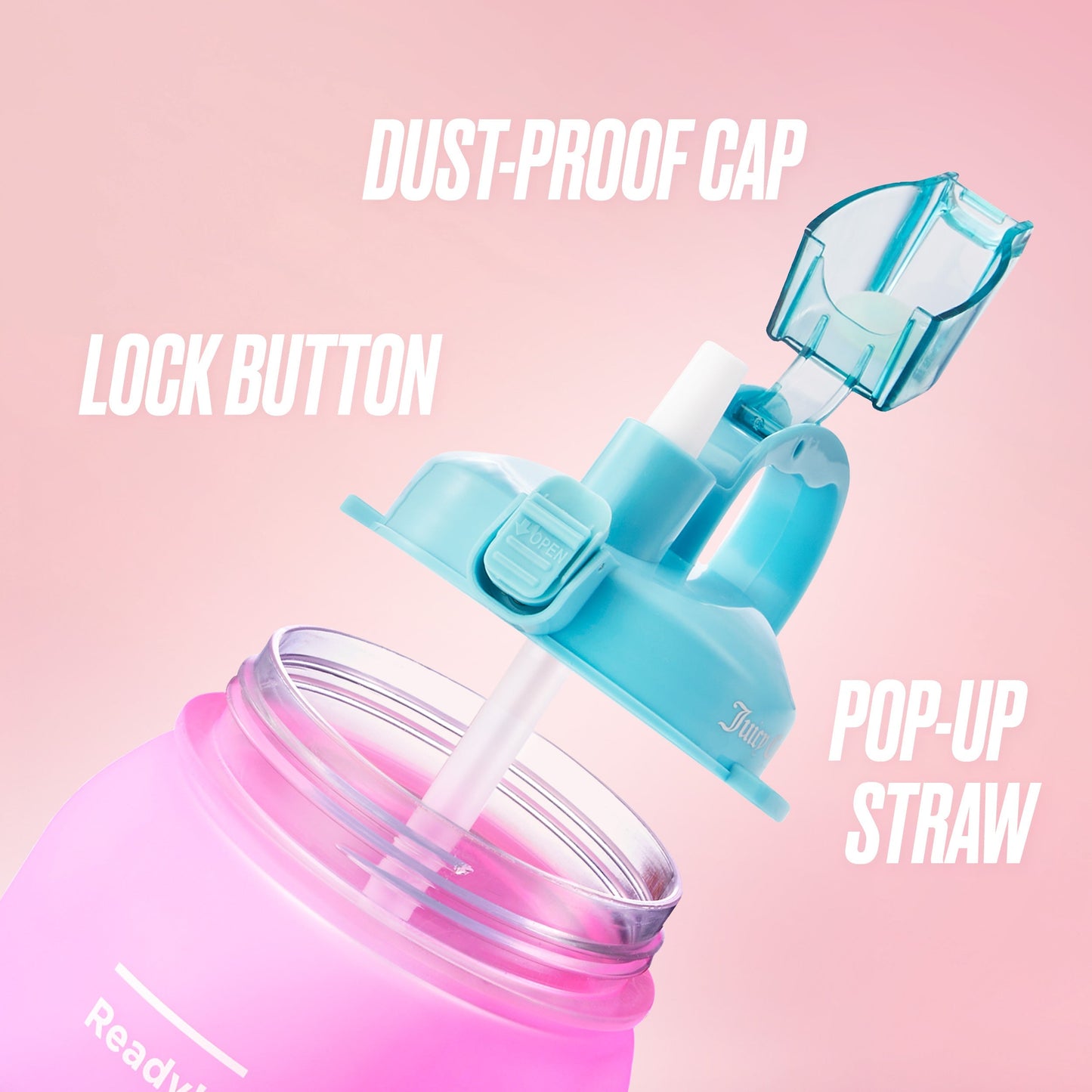 Motivate Fitness Water Bottle - Hot Pink/Purple/Aqua - Juicy Couture