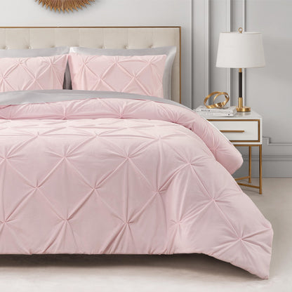 Kiss Pleat Micromink Comforter Set - Light Pink - Juicy Couture