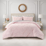 Kiss Pleat Micromink Comforter Set - Light Pink - Juicy Couture