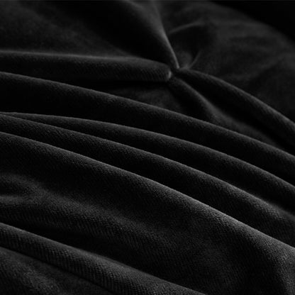 Kiss Pleat Micromink Comforter Set - Black - Juicy Couture