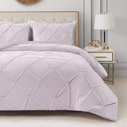 Kiss Pleat Micromink Comforter Set - Lavender Purple - Juicy Couture