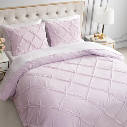 Kiss Pleat Micromink Comforter Set - Lavender Purple - Juicy Couture