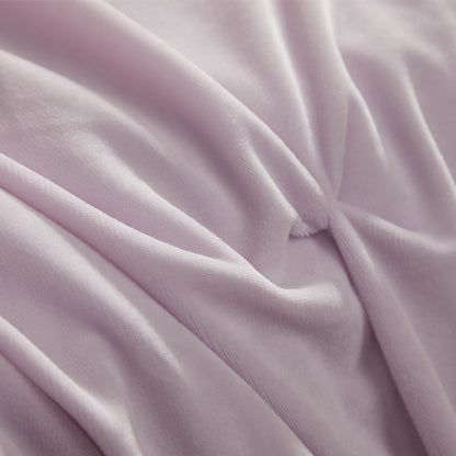 Kiss Pleat Micromink Comforter Set - Lavender Purple - Juicy Couture