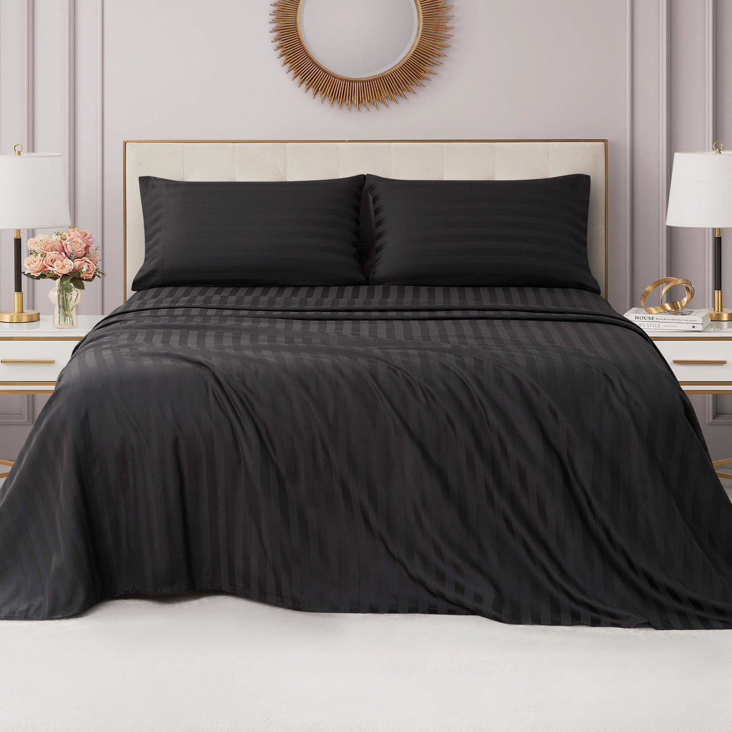 Royal Dreams Sheet Set - Jet Black - Juicy Couture