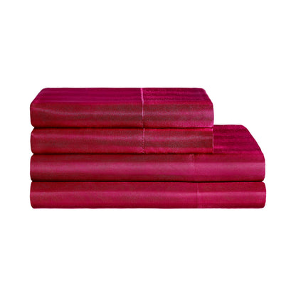 Damask Stripe Satin Sheet Set - Hot Pink - Juicy Couture