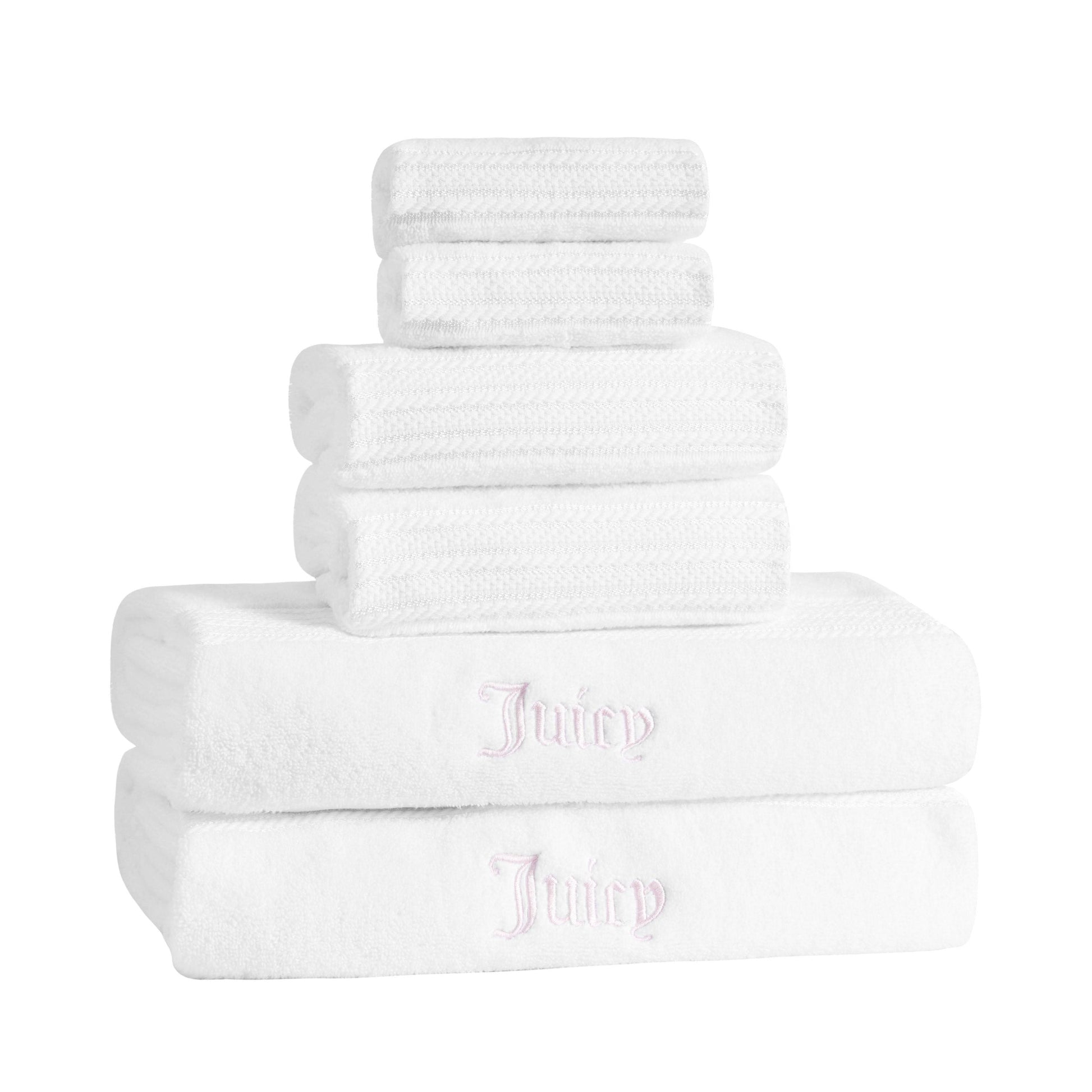 Alyssa Bath Towel Set - White - Juicy Couture