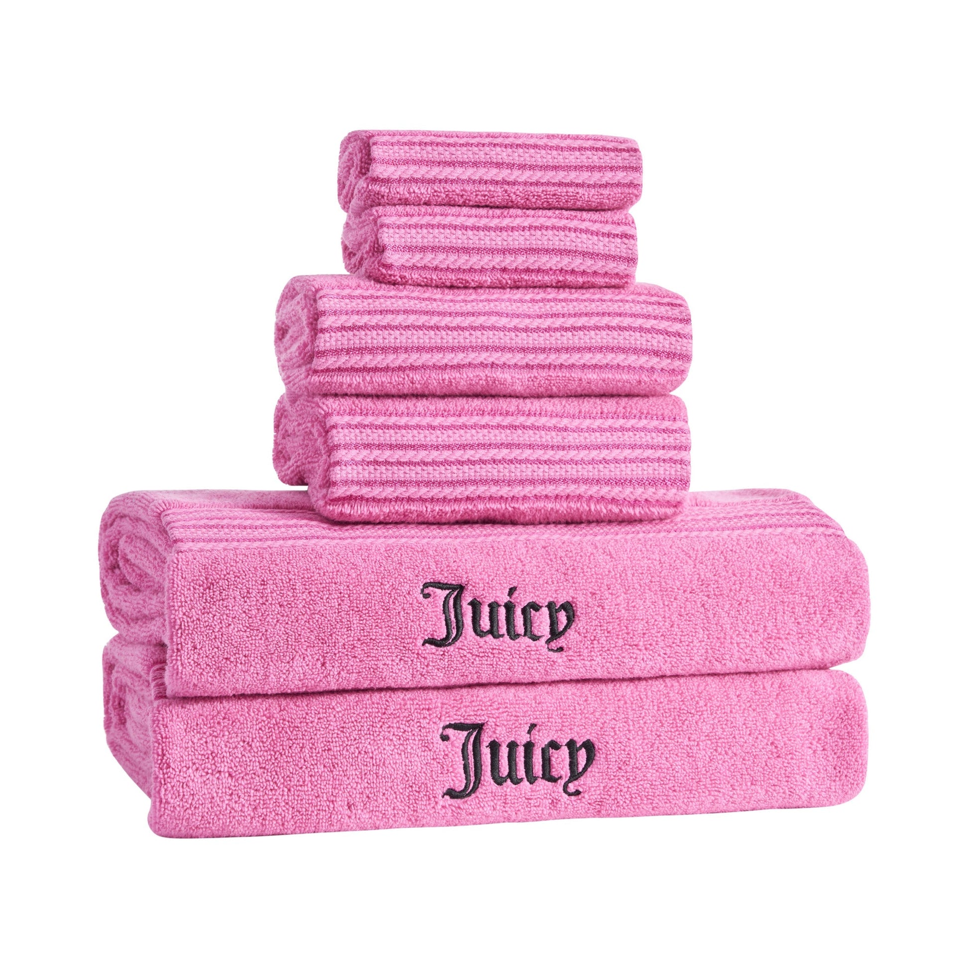 Alyssa Bath Towel Set - Hot Pink - Juicy Couture