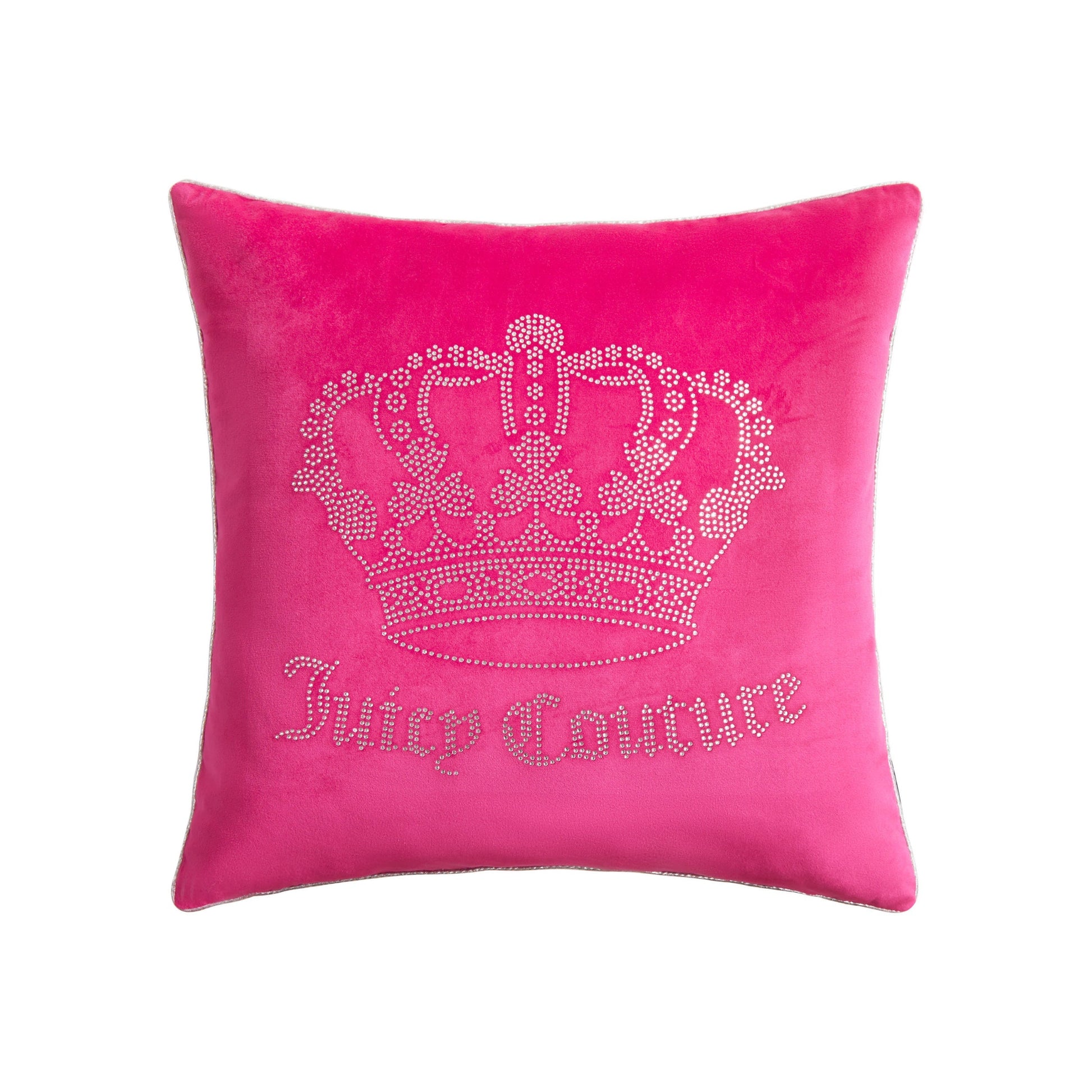 Gothic Rhinestone Crown Pillow - Hot Pink - Juicy Couture
