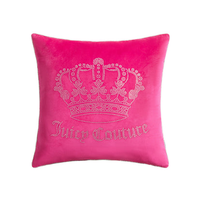 Gothic Rhinestone Crown Pillow - Hot Pink - Juicy Couture
