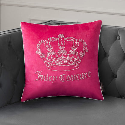 Gothic Rhinestone Crown Pillow - Hot Pink - Juicy Couture