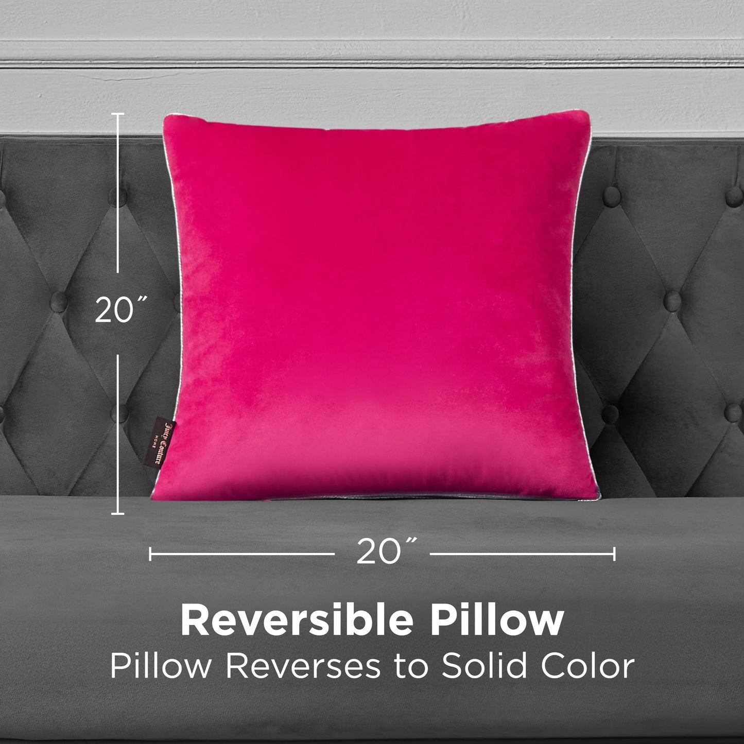 Gothic Rhinestone Crown Pillow - Hot Pink - Juicy Couture