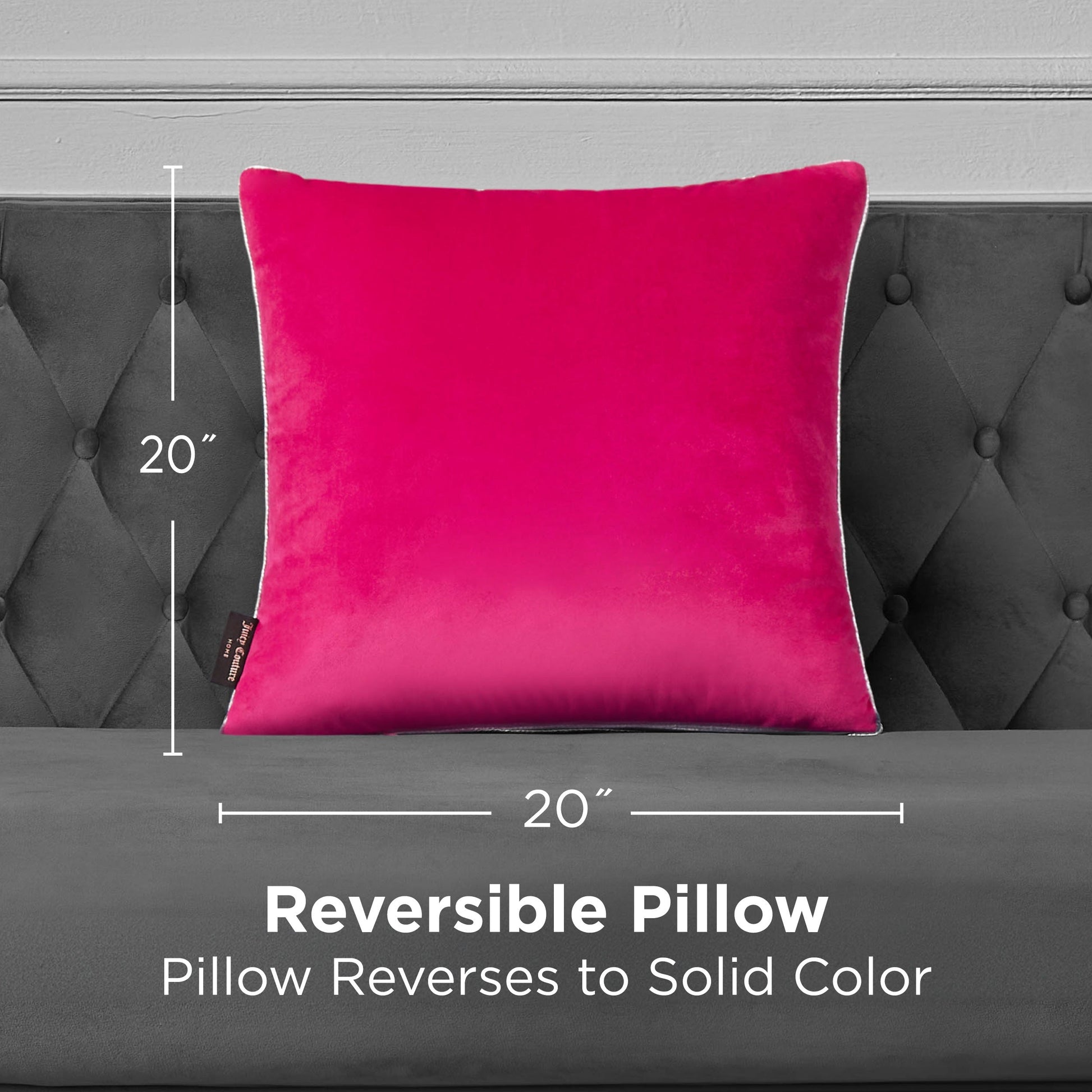 Gothic Rhinestone Crown Pillow - Hot Pink - Juicy Couture
