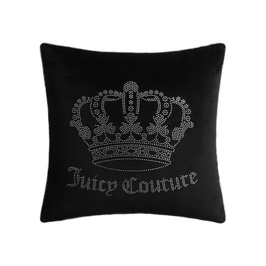Gothic Rhinestone Crown Pillow - Black - Juicy Couture
