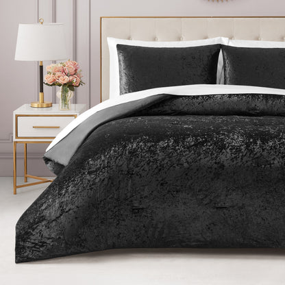 Crushed Velvet Comforter Set - Black - Juicy Couture