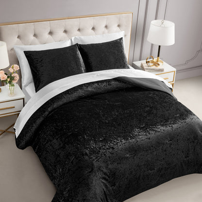 Crushed Velvet Comforter Set - Black - Juicy Couture