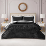 Crushed Velvet Comforter Set - Black - Juicy Couture