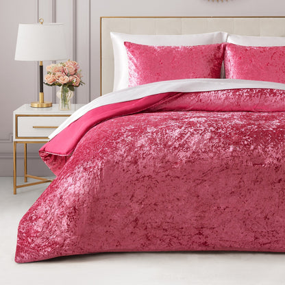 Crushed Velvet Comforter Set - Hot Pink - Juicy Couture