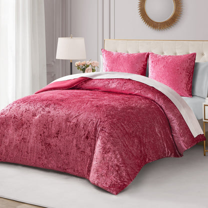 Crushed Velvet Comforter Set - Hot Pink - Juicy Couture