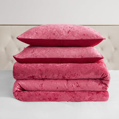 Crushed Velvet Comforter Set - Hot Pink - Juicy Couture