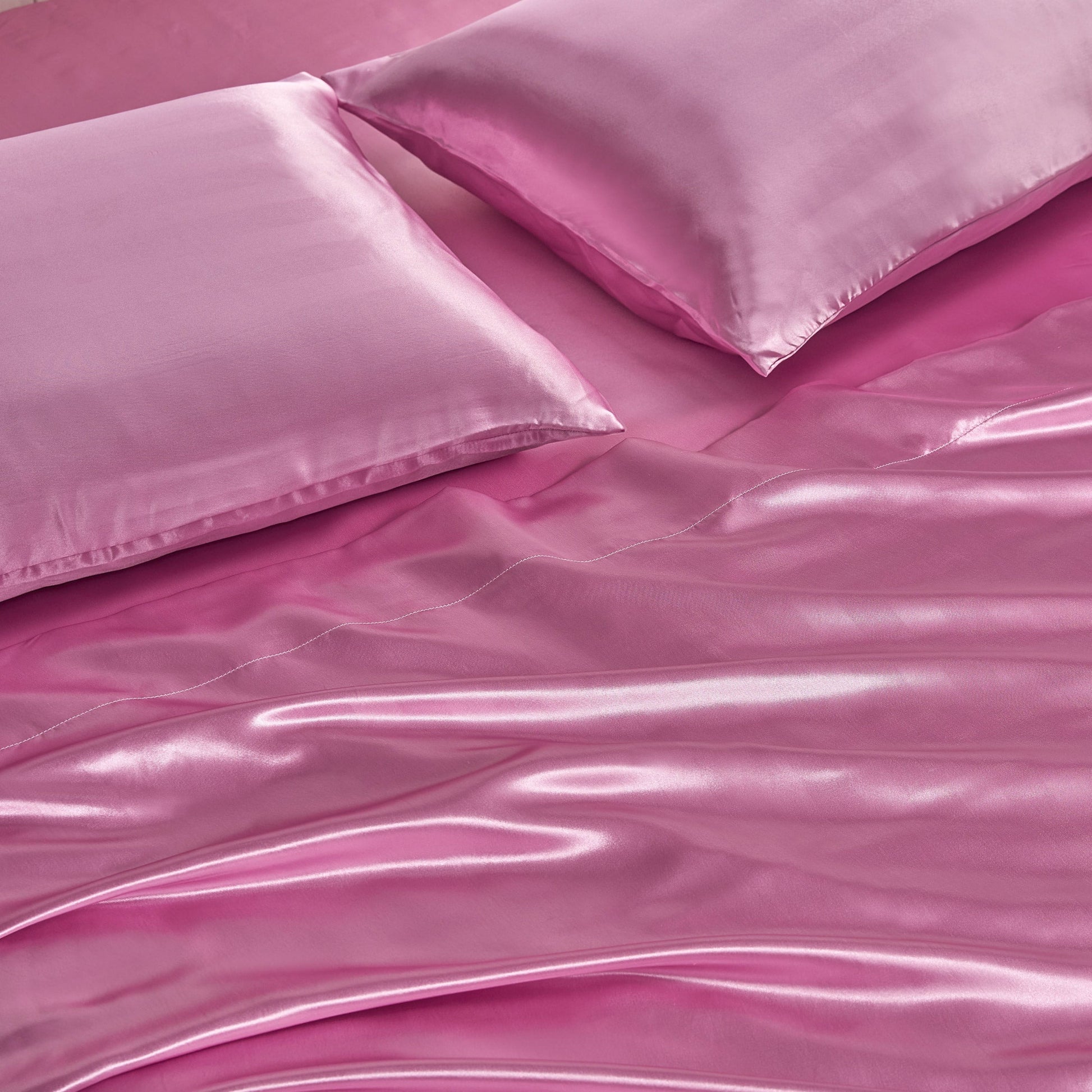 Damask Stripe Satin Sheet Set - Pink - Juicy Couture