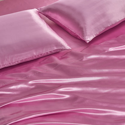 Damask Stripe Satin Sheet Set - Pink - Juicy Couture