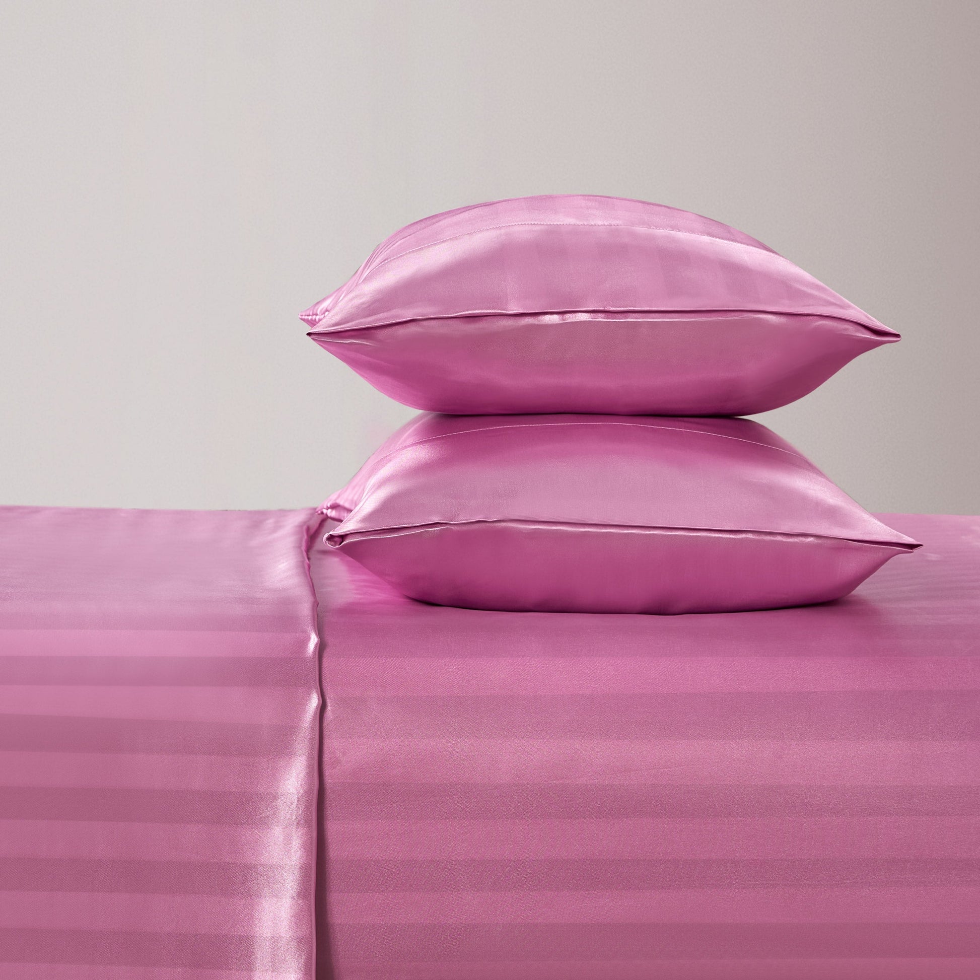 Damask Stripe Satin Sheet Set - Pink - Juicy Couture