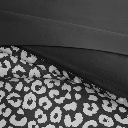 Modern Leopard Satin Bed in a Bag Bedding Set - Black Leopard - Juicy Couture