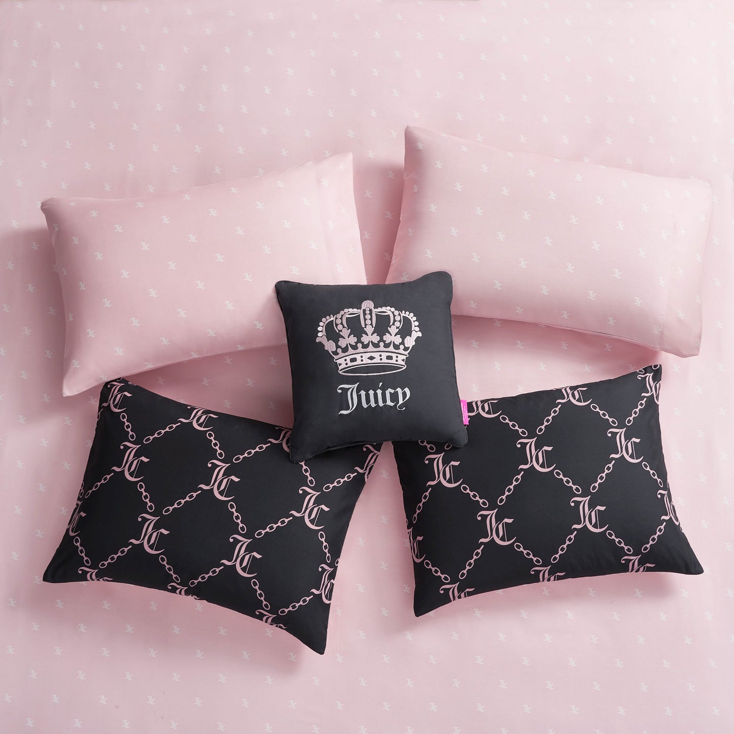 Link Printed Bed in a Bag Bedding Set - Black - Juicy Couture