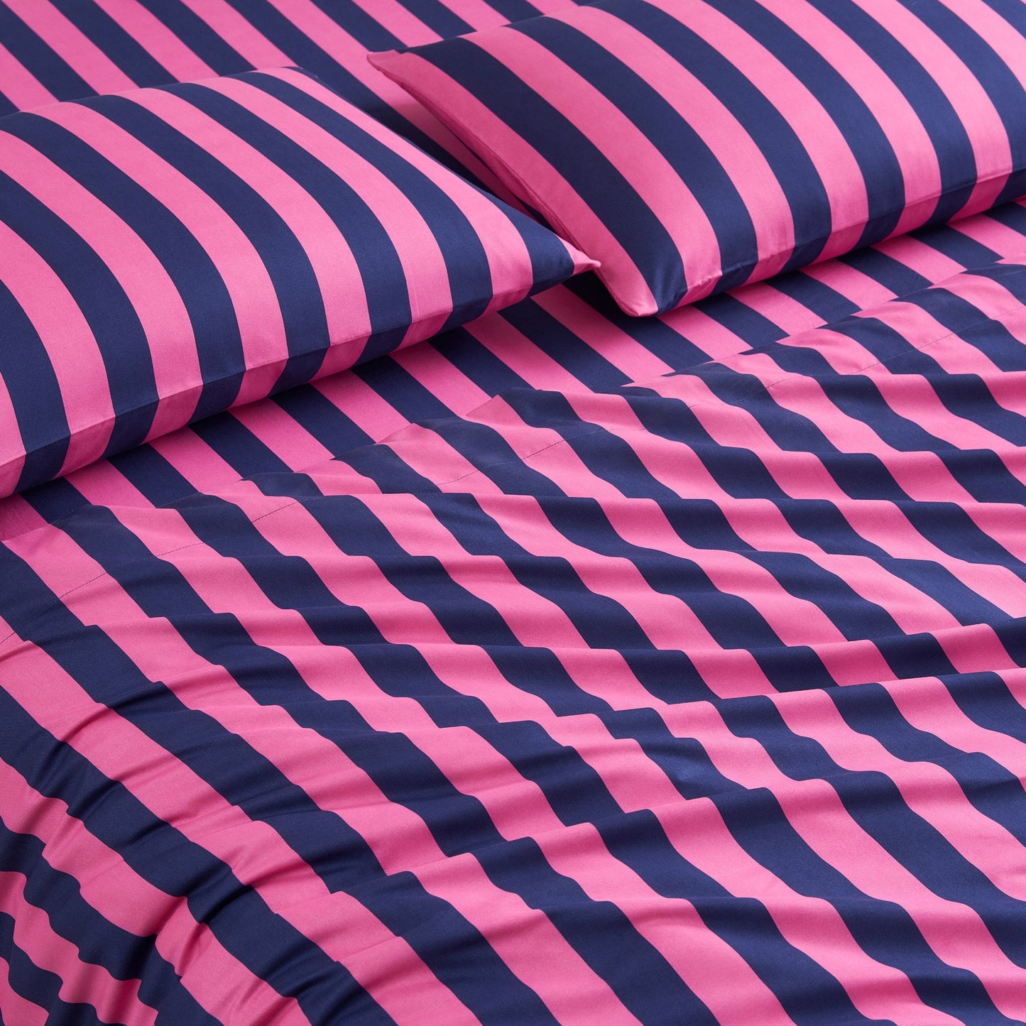 Rose Logo Bed in a Bag Bedding Set - Navy/Pink Roses - Juicy Couture