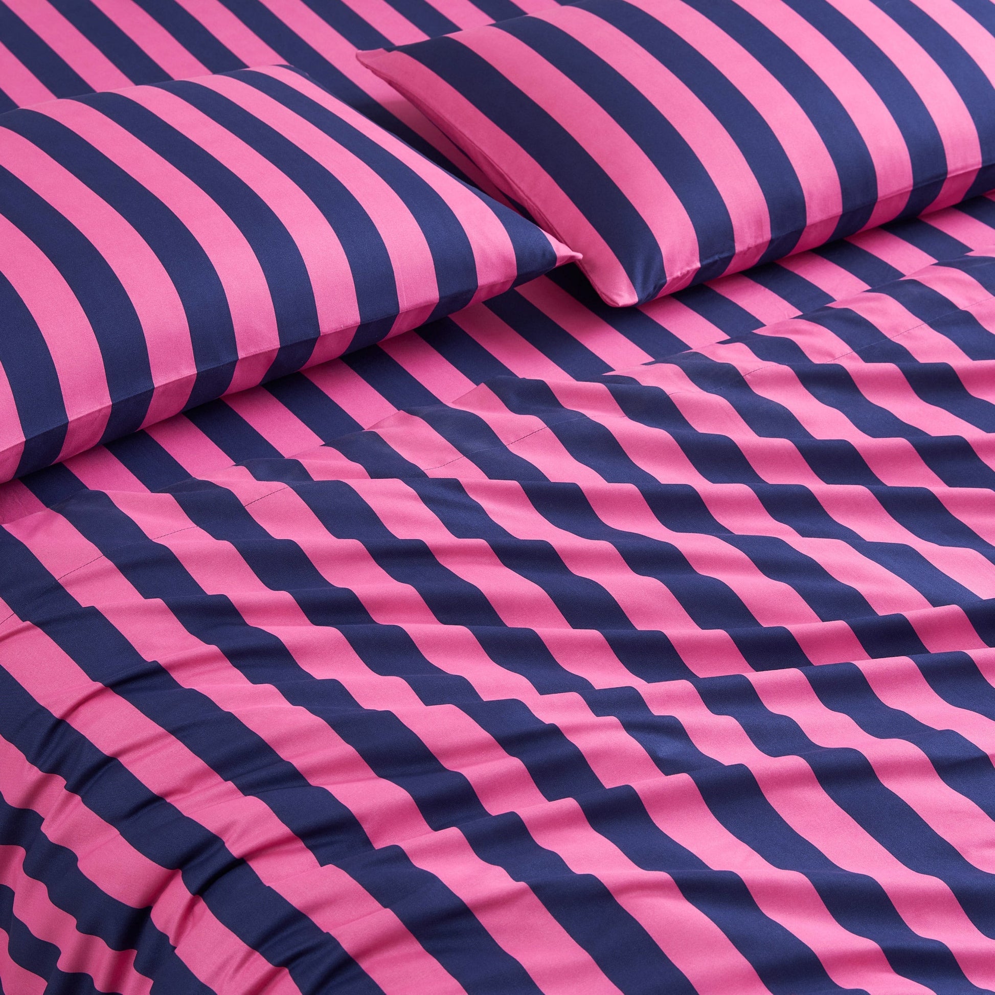 Rose Logo Bed in a Bag Bedding Set - Navy/Pink Roses - Juicy Couture
