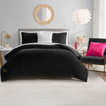 Solid Velour Comforter Set - Black - Juicy Couture