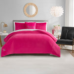 Solid Velour Comforter Set - Hot Pink - Juicy Couture