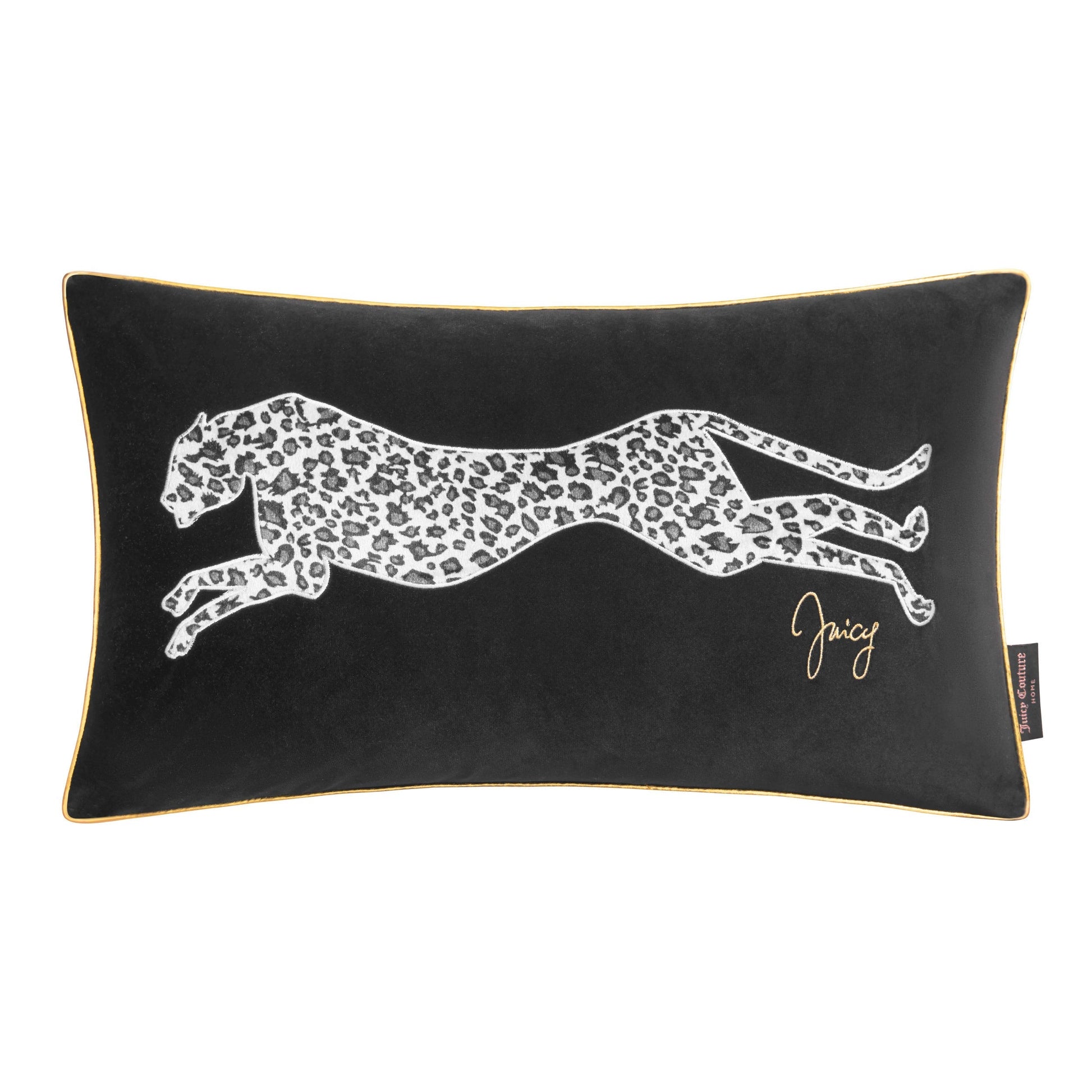 Velvet Cheetah Pillow - Black - Juicy Couture