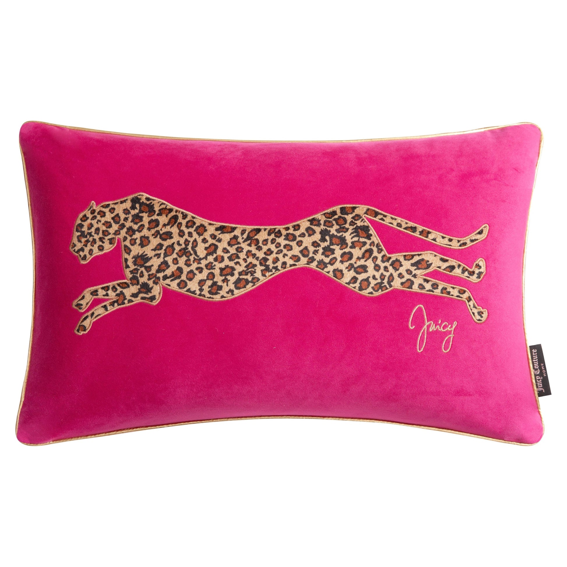 Velvet Cheetah Pillow - Hot Pink - Juicy Couture