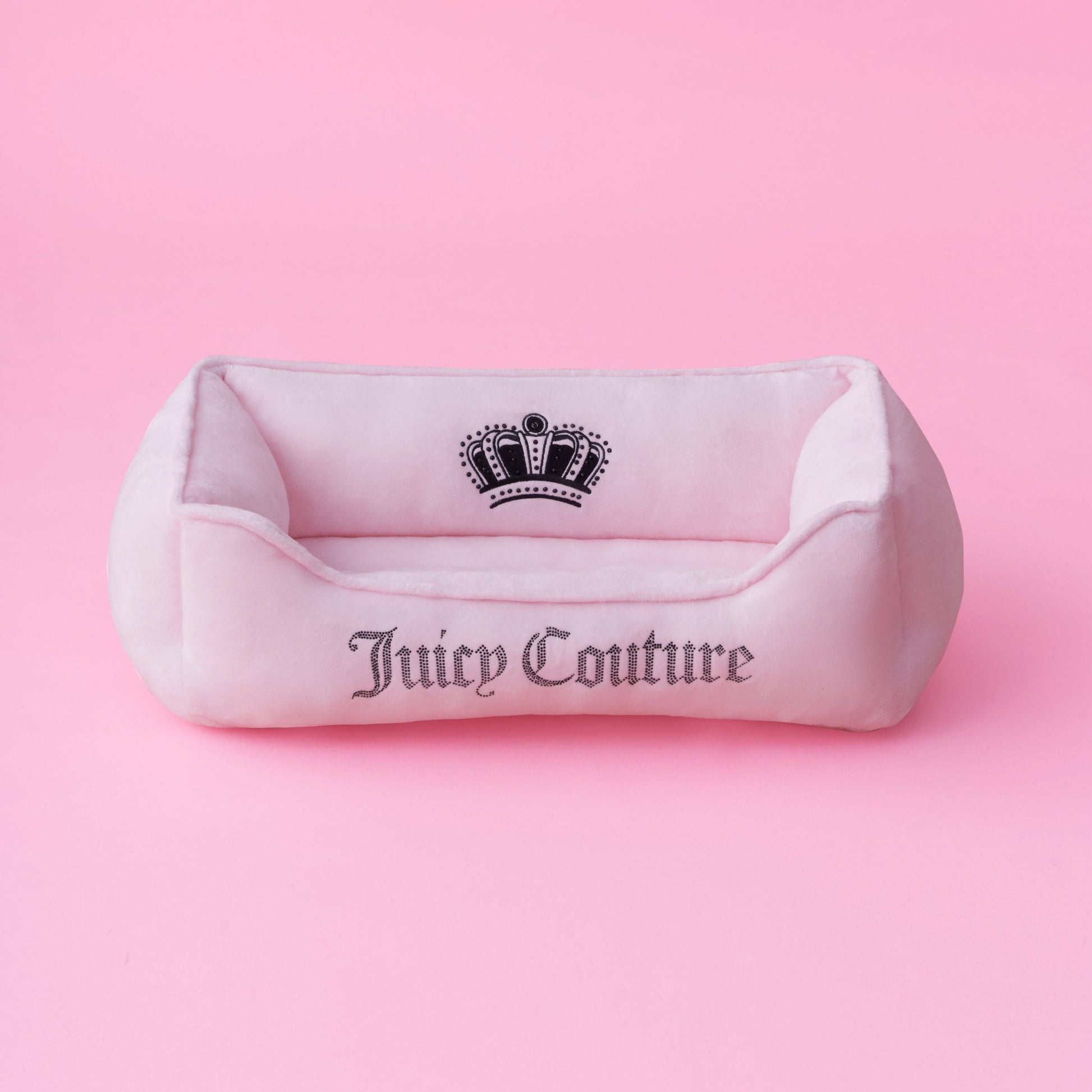 Crown Bling Black Pet Bed - Pink - Juicy Couture