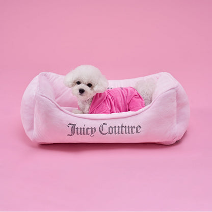 Crown Bling Black Pet Bed - Pink - Juicy Couture