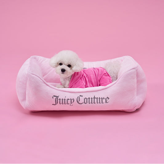 Crown Bling Black Pet Bed - Pink - Juicy Couture