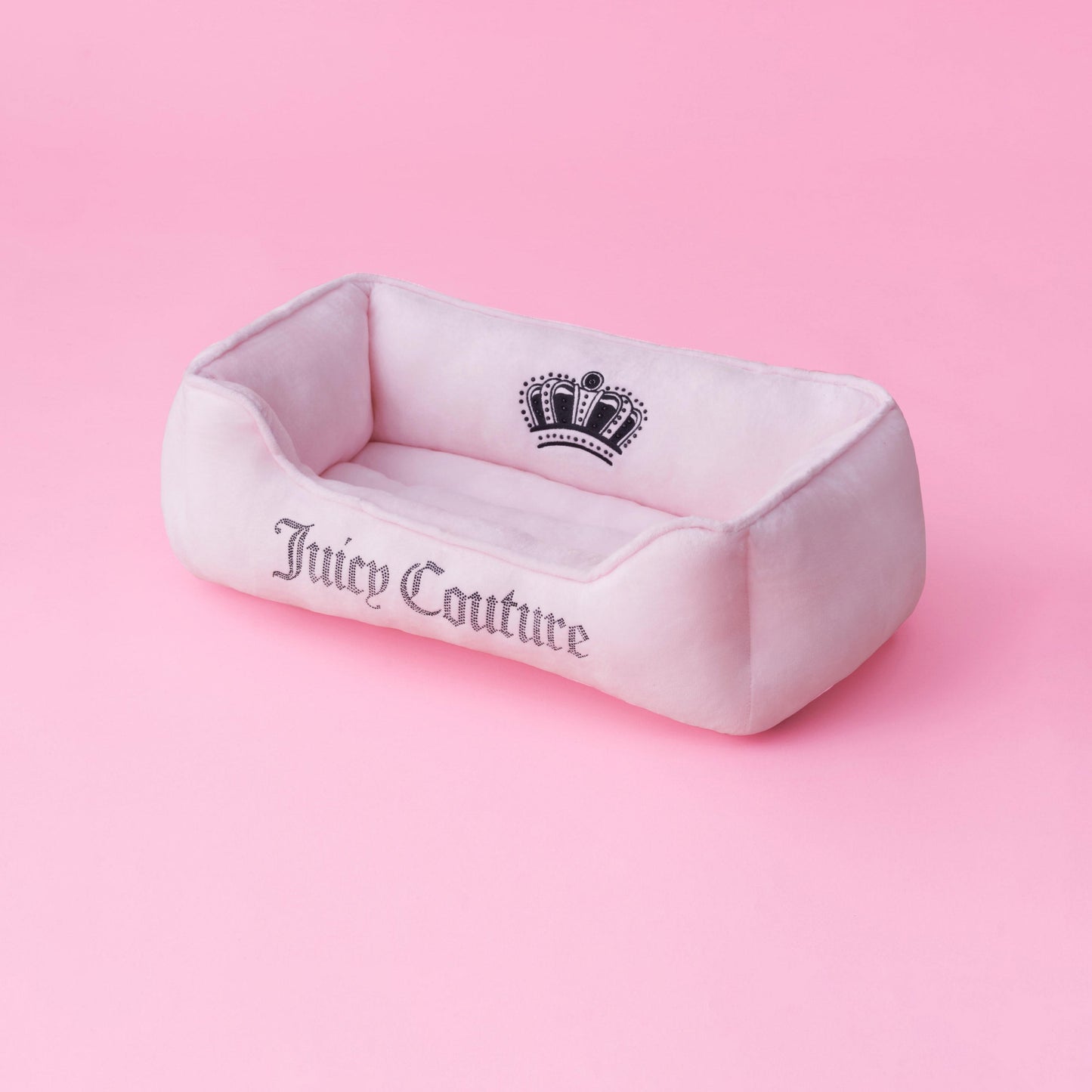 Crown Bling Black Pet Bed - Pink - Juicy Couture