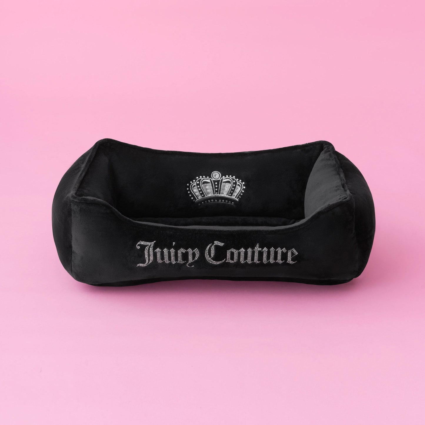 Crown Bling Black Pet Bed - Black - Juicy Couture
