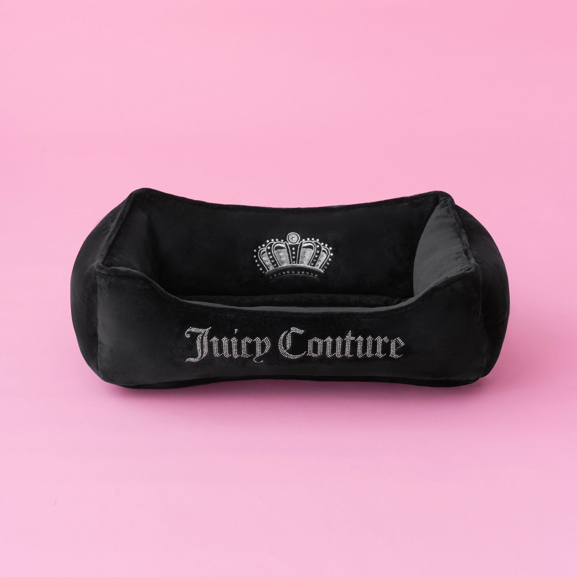 Crown Bling Black Pet Bed - Black - Juicy Couture