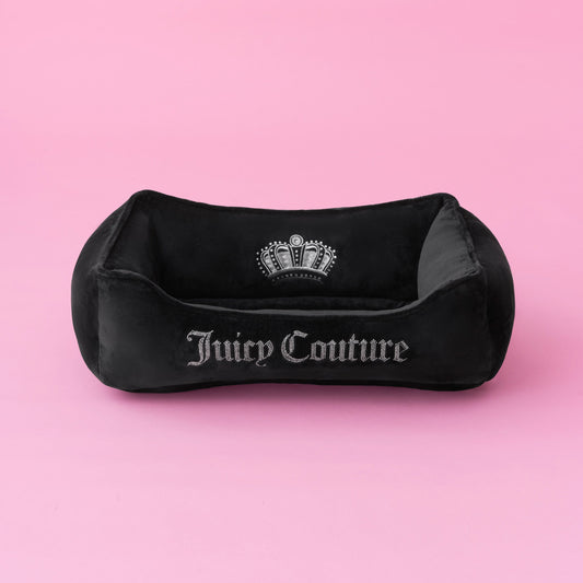 Crown Bling Black Pet Bed - Black - Juicy Couture