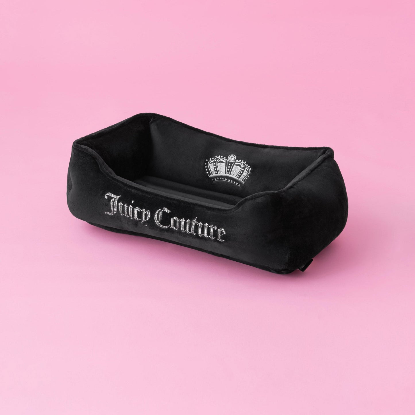 Crown Bling Black Pet Bed - Black - Juicy Couture