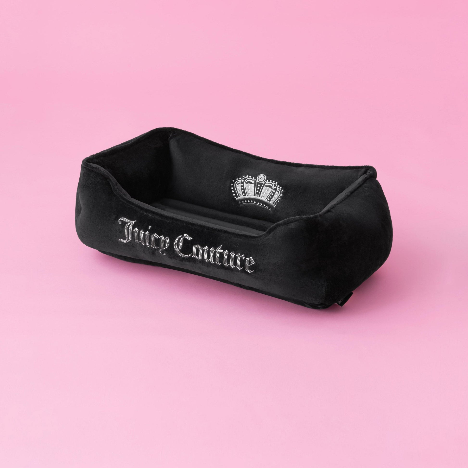 Crown Bling Black Pet Bed - Black - Juicy Couture