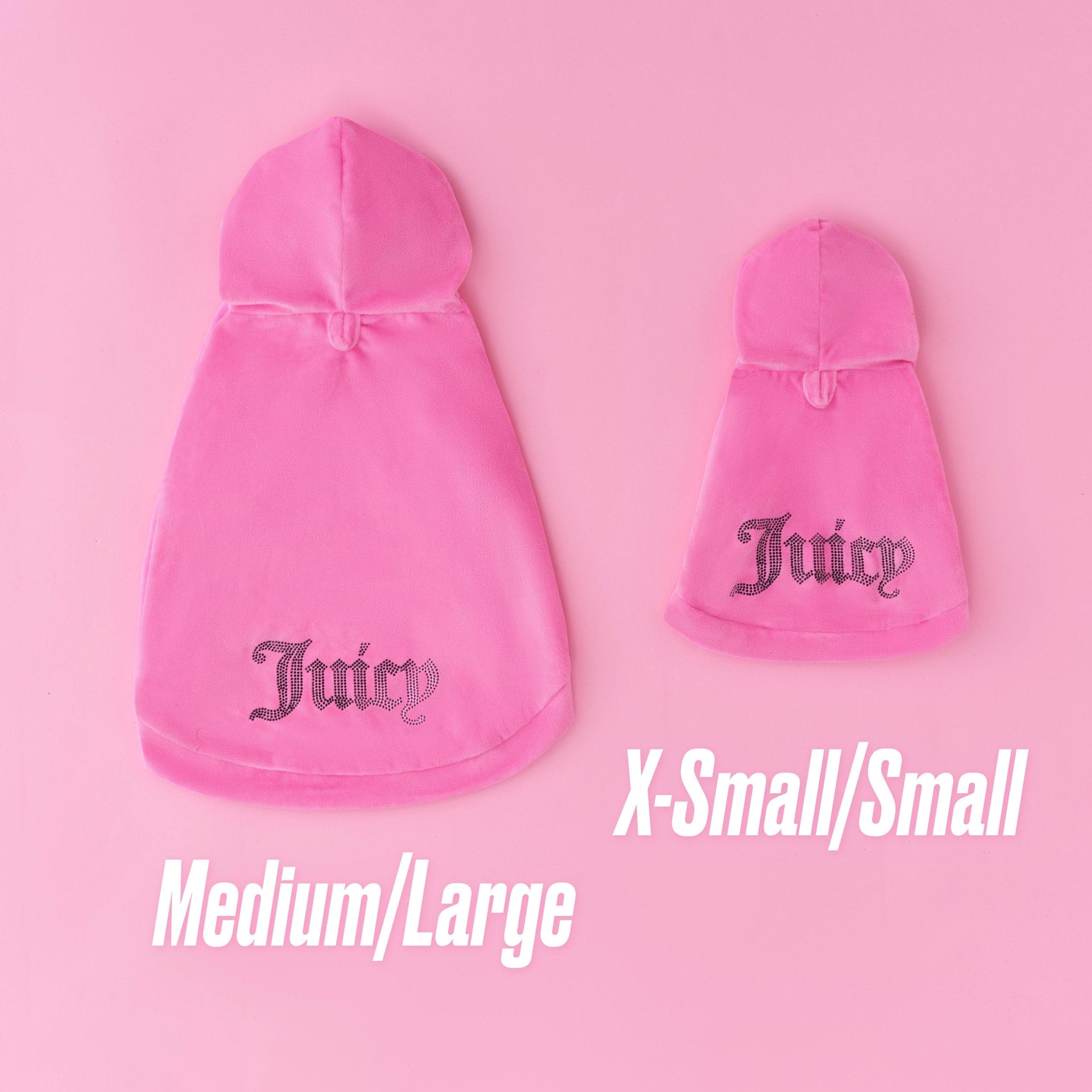 Bling Velour Pet Hoodie - Hot Pink - Juicy Couture