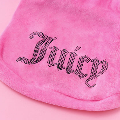 Bling Velour Pet Hoodie - Hot Pink - Juicy Couture