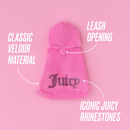 Bling Velour Pet Hoodie - Hot Pink - Juicy Couture
